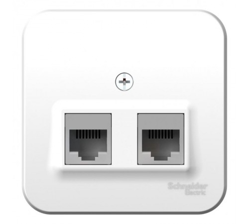 Blanca Белый О/У с изолирующей пластиной Розетка 2-ая компьютерная RJ45, кат.5E  BLNIA045451  SE