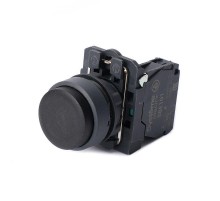 Кнопка SB5 в сборе модульная 22мм выступающая черная с возвратом пластик 1НО  SB5AL21  SE