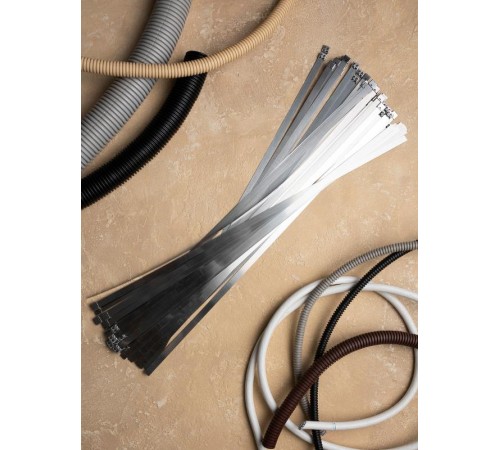 Хомут AISI 304 из нержавеющей стали, 12x520 (100 шт.) FlexLock PROximaplc-fl-tss-304-12x520EKF