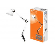 Светильник настольный струбцина 40Вт ЛН Е27 белый  SQ0337-0027  TDM