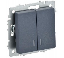 BRITE Выключ. 2-кл. с инд. отел. 10А ВС10-2-9-БрМ мар.  BR-V20-2-10-K35  IEK