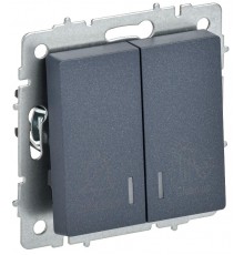 BRITE Выключ. 2-кл. с инд. отел. 10А ВС10-2-9-БрМ мар.  BR-V20-2-10-K35  IEK