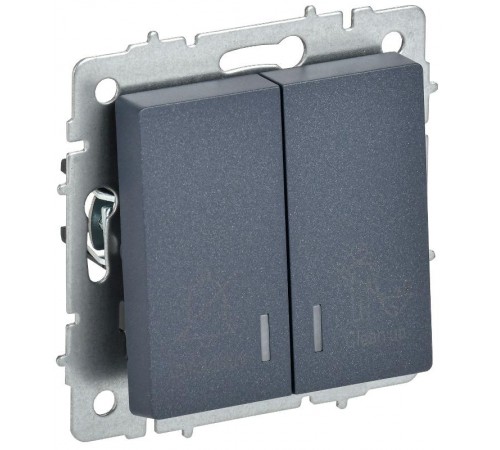 BRITE Выключ. 2-кл. с инд. отел. 10А ВС10-2-9-БрМ мар.  BR-V20-2-10-K35  IEK