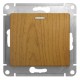 Glossa Дерево Дуб Переключатель 1-клавишный с подсветкой, сх.6а  GSL000563  SE