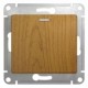 Glossa Дерево Дуб Переключатель 1-клавишный с подсветкой, сх.6а  GSL000563  SE