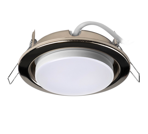 Светильник точечный встраиваемый под лампу ДВО PGX53 10639.7 15Вт GX53 IP20 никель глянцевый  1016805  Jazzway