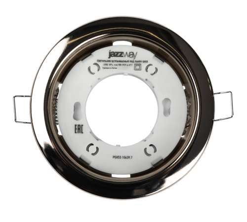 Светильник точечный встраиваемый под лампу ДВО PGX53 10639.7 15Вт GX53 IP20 никель глянцевый  1016805  Jazzway