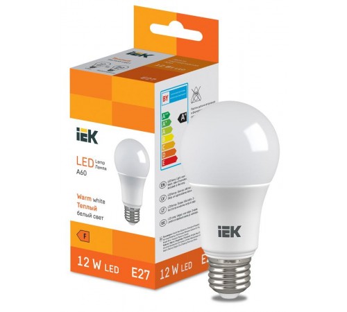 Лампа светодиодная Bulb A60 1140lm 3000K E27  LL-I-A60-12-230-30-E27  IEK