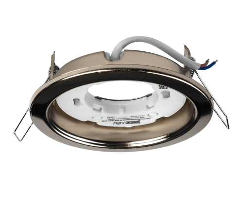 Светильник точечный встраиваемый под лампу ДВО PGX53 10639.7 15Вт GX53 IP20 никель глянцевый  1016805  Jazzway