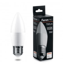 Лампа светодиодная .PRO LB-1309 Свеча E27 9W 6400K OSRAM LED  38064  Feron