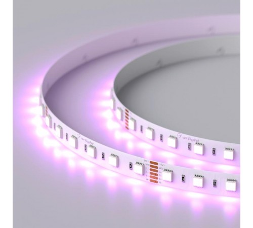 Лента светодиодная RT-B60-12mm 24V RGBW-MIX-5-in-1 (20 W/m, IP20, 5060, 5m) (arlight, Открытый)  026363(2)  Arlight