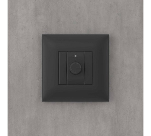 Диммер поворотный в стену, "Avanti", "Черный матовый"  4412133  DKC