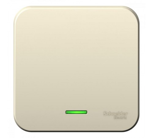 Blanca Молочный О/У Выключатель 1-клавишный с подсветкой, 10А, 250B  BLNVA101102  SE