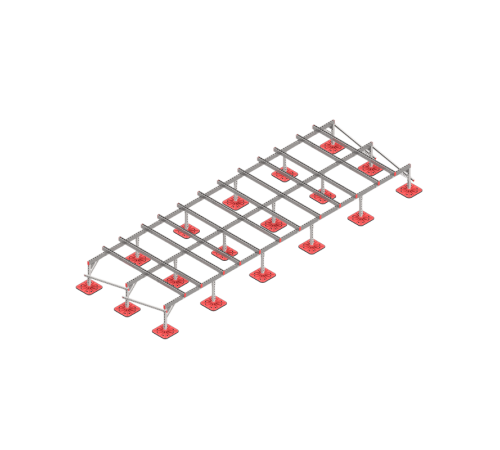 Опорная конструкция для установки оборудования TECHNORAPTOR FOOT 6000х2000 HD  KM-TR-F-SSEI-6000-2000 HD  КМ - профиль