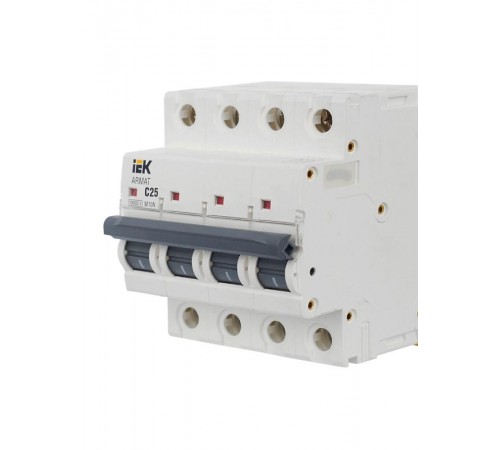 Выключатель автоматический четырехполюсный M10N 4P C 25А 10кА ARMAT  AR-M10N-4-C025  IEK