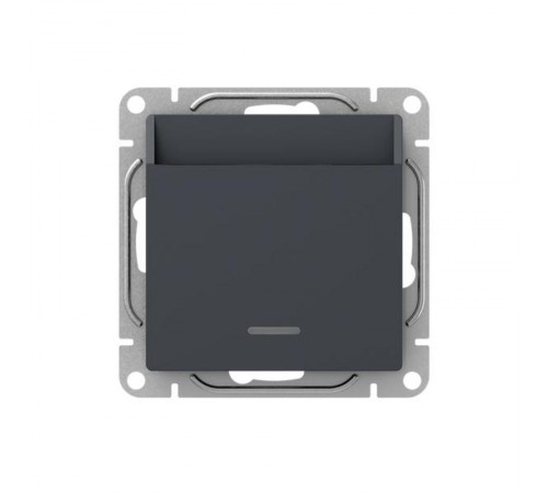 Механизм выключателя, карточный, с подсветкой, графит Эпика  UP1-SWG-card EKF