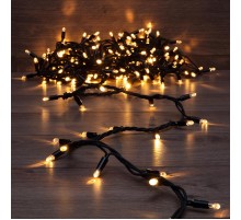 Гирлянда Нить (дюраплей) 10м, с эффектом мерцания, черный каучук, 230В, цвет Тёплый белый  315-196  NEON-NIGHT