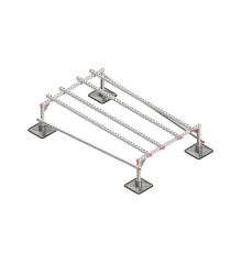 Опорная конструкция для установки оборудования TECHNORAPTOR STEELFOOT 1200х2000 тип 2  KM-TR-STF-SSEI-1200-2000-2  КМ - профиль