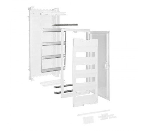 Щит встраиваемый Nedbox - со скругленной дверью белой RAL 9010 - 4 рейки - 48+8 модулей  001414  Legrand