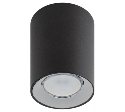 Светильник накладной подсветка OL1 GU10 BK/CH под лампу GU10, D80*100мм, черный/хром  Б0041502  ЭРА