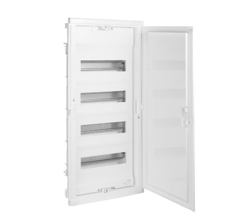 Щит встраиваемый Nedbox - со скругленной дверью белой RAL 9010 - 4 рейки - 48+8 модулей  001414  Legrand