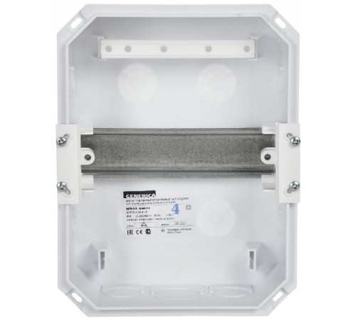 Бокс ЩРВ-П-6 модулей встраиваемый пластик IP41 (222х172х92мм)  MKP12-V-06-41-G  GENERICA