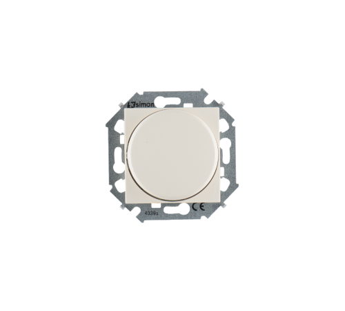 Simon 15 Сл. кость Светорегулятор поворотно-нажимной электронный, переключатель, 500Вт 230В, винт. зжим  1591790-031  Simon