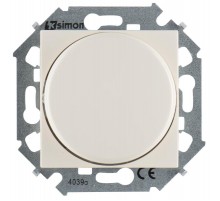 Simon 15 Сл. кость Светорегулятор поворотно-нажимной электронный, переключатель, 500Вт 230В, винт. зжим  1591790-031  Simon