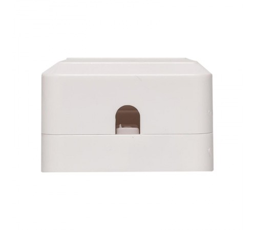Корпус настенной розетки TERACOM PRO на 1 модуль Keystone со шторкой и маркером белый  TRP-EBOX-1KSTN-WH  EKF