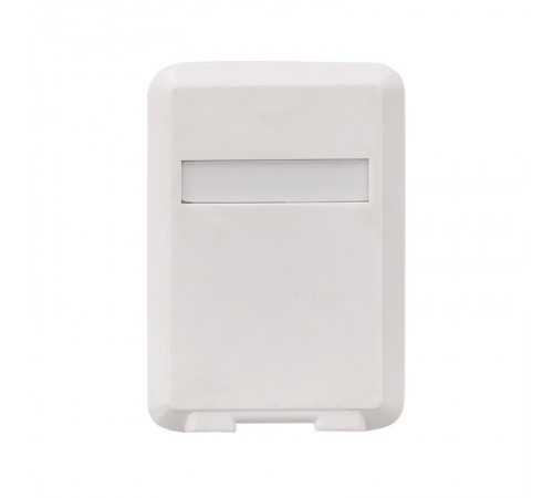 Корпус настенной розетки TERACOM PRO на 1 модуль Keystone со шторкой и маркером белый  TRP-EBOX-1KSTN-WH  EKF