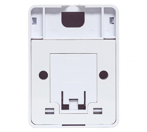 Корпус настенной розетки TERACOM PRO на 1 модуль Keystone со шторкой и маркером белый  TRP-EBOX-1KSTN-WH  EKF