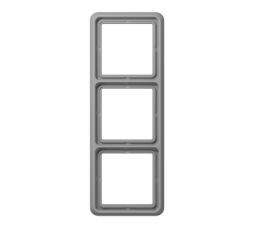 Рамка для вертикальной и горизонтальной установки, 3 поста; дюропласт; серый; CD500  CD583GR  Jung