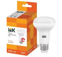Лампа светодиодная LED 8Вт Е27 220В 3000К R63 рефлектор  LLE-R63-8-230-30-E27  IEK