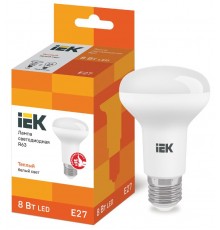 Лампа светодиодная LED 8Вт Е27 220В 3000К R63 рефлектор  LLE-R63-8-230-30-E27  IEK