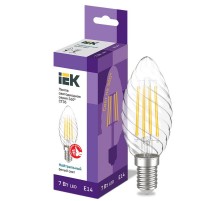 Лампа светодиодная LED CT35 свеча вит. 7Вт 230В 4000К E14 серия 360°  LLF-CT35-7-230-40-E14-CL  IEK