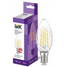 Лампа светодиодная LED CT35 свеча вит. 7Вт 230В 4000К E14 серия 360°  LLF-CT35-7-230-40-E14-CL  IEK