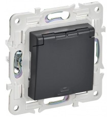 SKANDY Розетка з/к/ш кр. 16А IP44 SK-R11T титан  SK-R16-16-44-K48  IEK