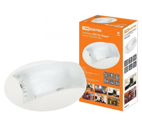 Светильник под лампу НПО 102 Медуза 25Вт КЛЛ E27 IP20 белый  SQ0328-0004  TDM