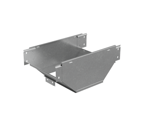 Т-ответвитель переходник 80х200-100 мм верт. c разворотом трассы на 90 град "ПЛЮС" (нчм)  TDPSplus90-80-200-100  КМ-профиль