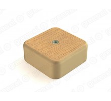 Коробка распределительная для о/п с кабель-каналом 50х50х20мм, IP40, цвет-ДУБ((4уп*48шт/192шт)  GE41205-12  GREENEL