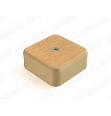 Коробка распределительная для о/п с кабель-каналом 50х50х20мм, IP40, цвет-ДУБ((4уп*48шт/192шт)  GE41205-12  GREENEL