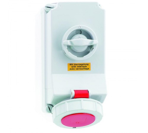 Розетка настенная с блокировкой 32А 5p 400в 6h IP67 160177 I 160177-Bals I Bals