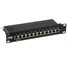 1U патч-панель кат.6 STP 12 портов 10" Dual IDC  PP12-1UC06S-D05-10  ITK