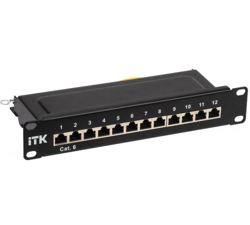 1U патч-панель кат.6 STP 12 портов 10" Dual IDC  PP12-1UC06S-D05-10  ITK