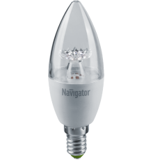 Лампа светодиодная LED 7Вт Е14 230В 4000К NLL-C37-7-230-4K-E14-CL свеча прозрачная  71853  Navigator