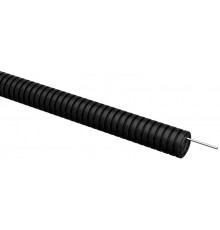 ELASTA Труба гофрированная ПВХ d=20мм с зондом черная (100м)  ET-TG21-121-020-100-K02  IEK