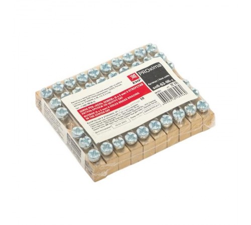 Шина PEN "ноль-земля" (6х9мм) 6 отверстий латунь крепеж по центру розничный стикер EKF PROxima  sn0-63-06-r  EKF