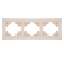 Bravo РАМКА 3-местная,  цвет бежевый.  С1030-003  GUSI Electric