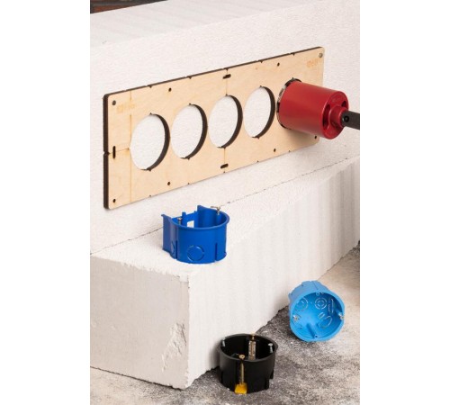 Шаблон для подрозетников c 5 отв. диам. 68 мм EKF Expert  sh-d68-5  EKF