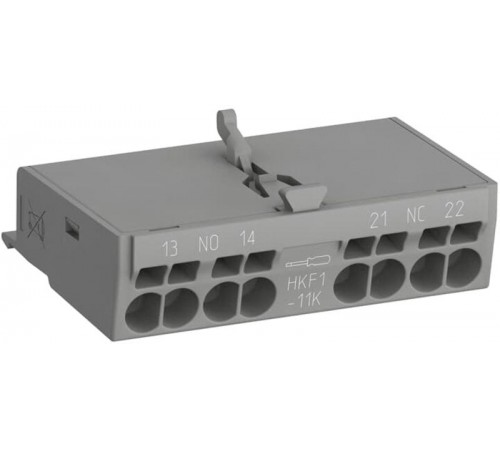 Контакты дополнительные HKF1-11K (1НО+1НЗ) фронт с втычными клеммами для автоматических выключателей MS132..K  1SAM201901R1201  ABB